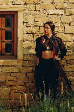 Antara Motiwala Marwah In  Corded Bralet, Trousers and Trench