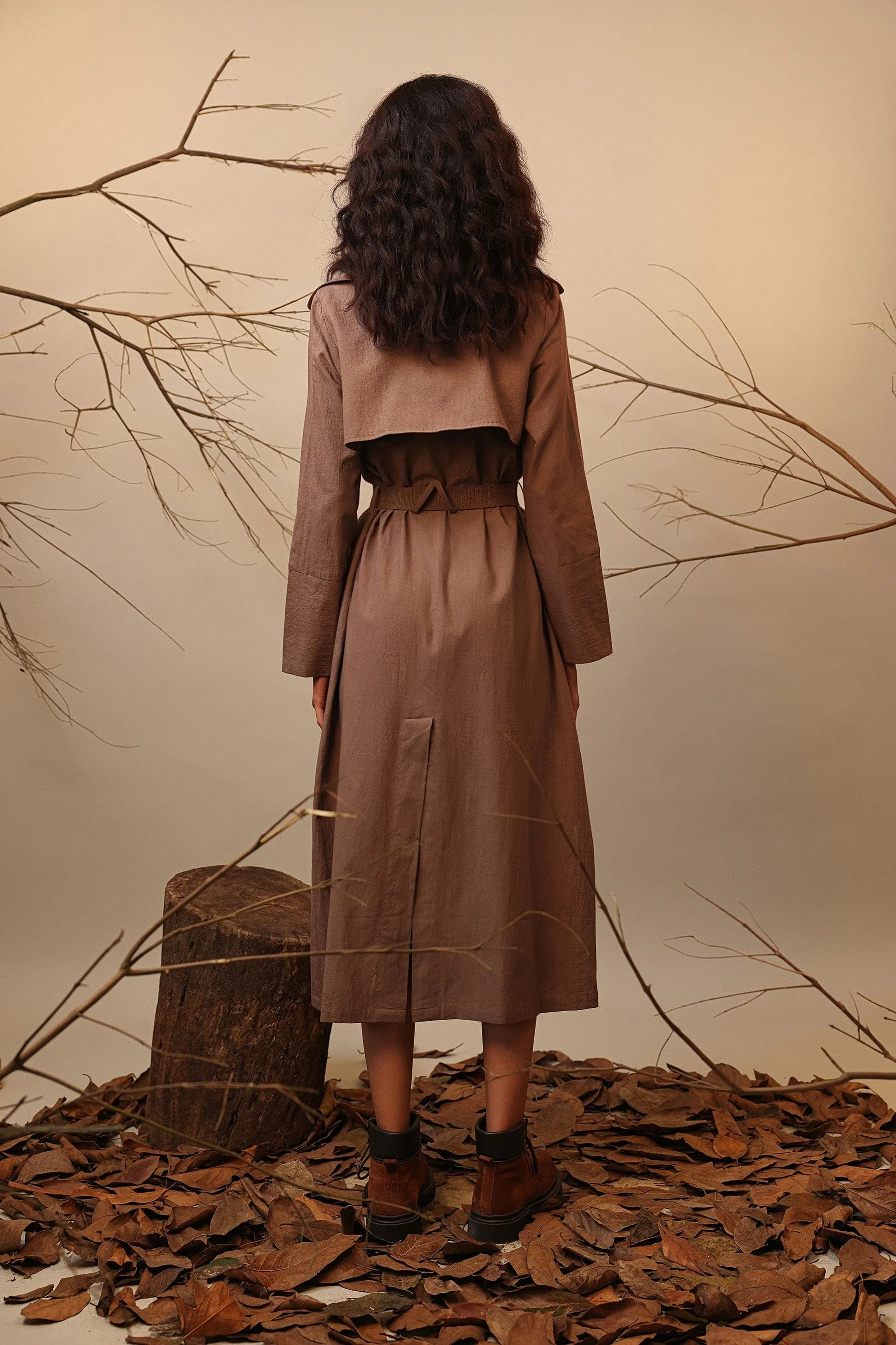 Biege Trench Dress