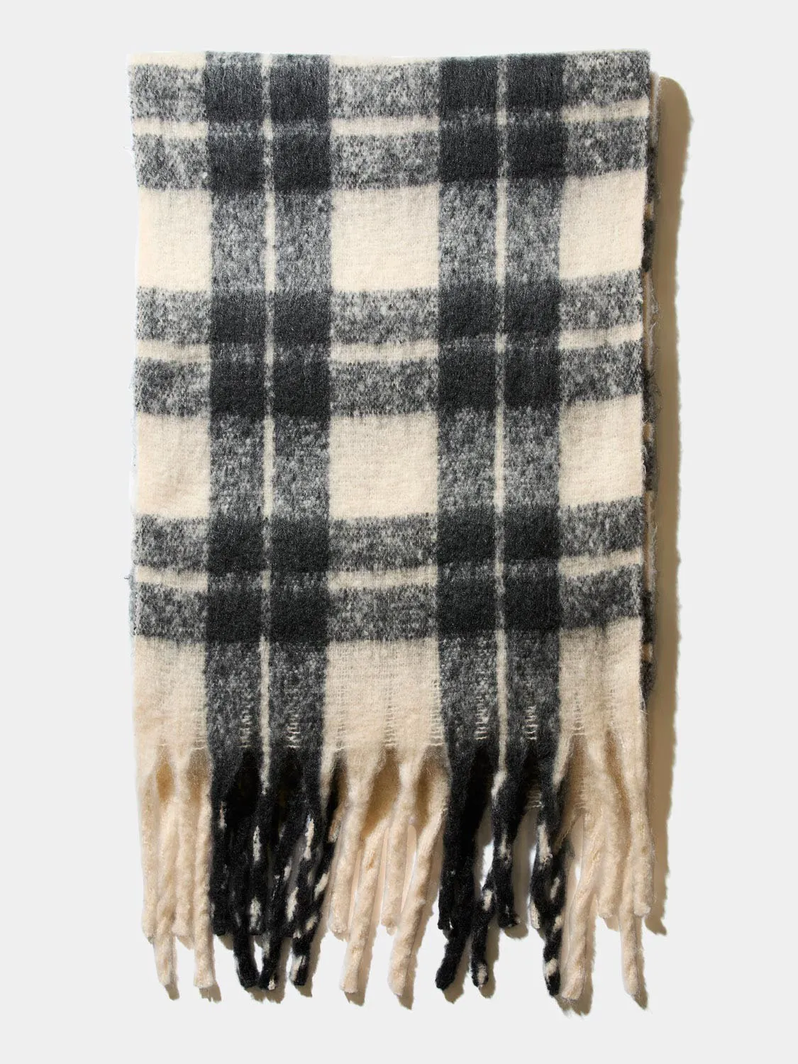 Brushed Checked Scarf