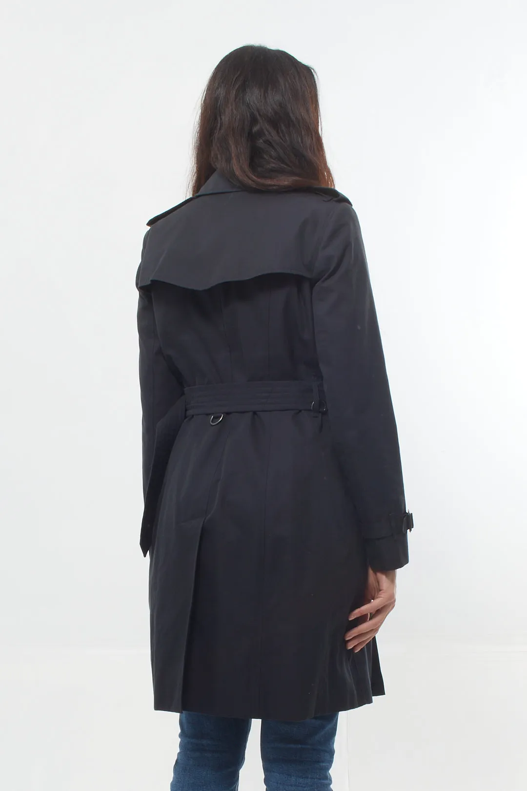 Burberry Navy Blue Trench Coat - 6