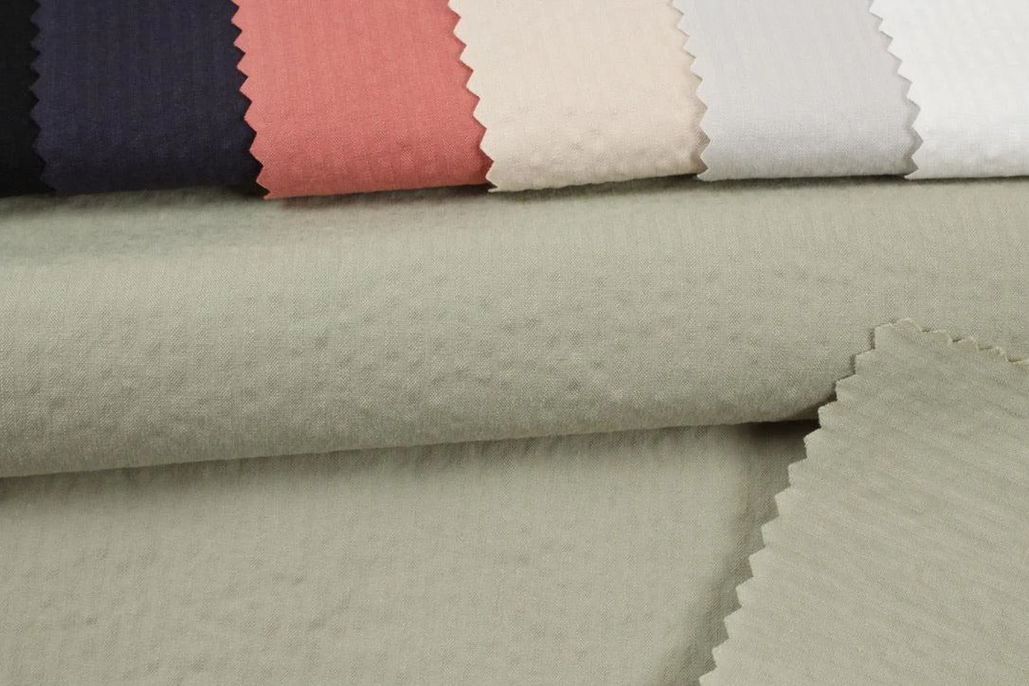 Cotton Stretch Seersucker Fabric for Trousers and Jackets
