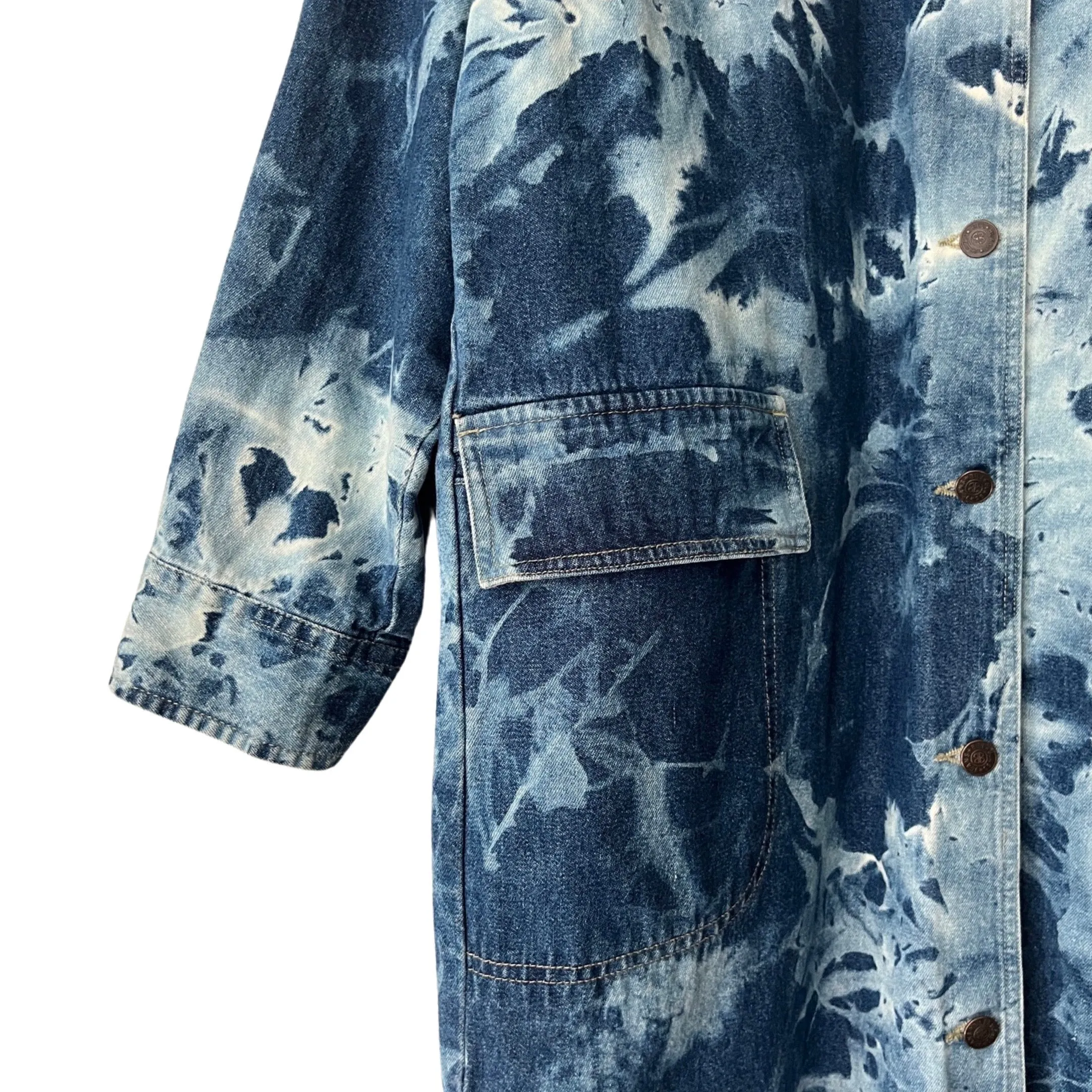 Denim Trench Coat in Seafarer / LARGE