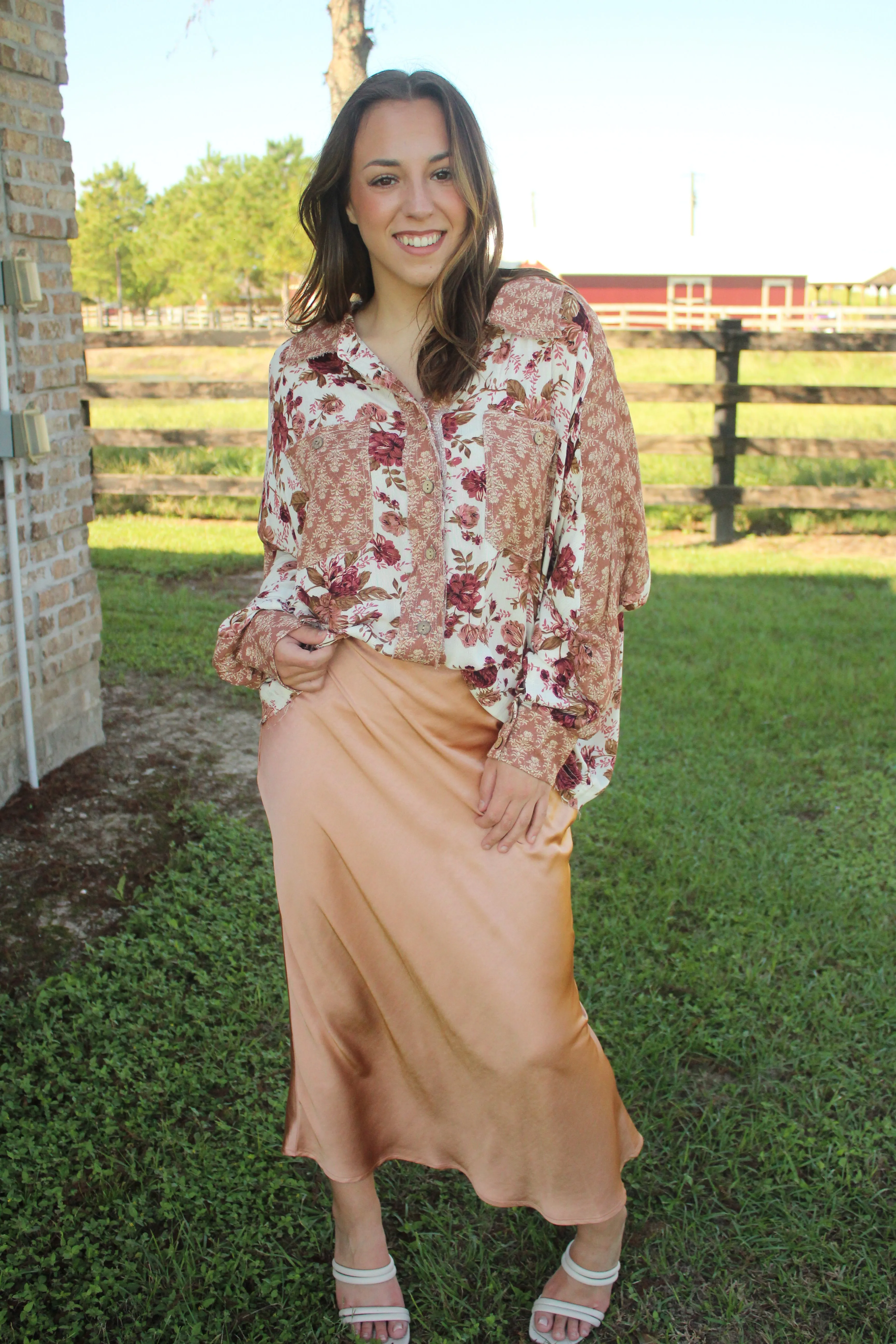 Elaine Satin Skirt