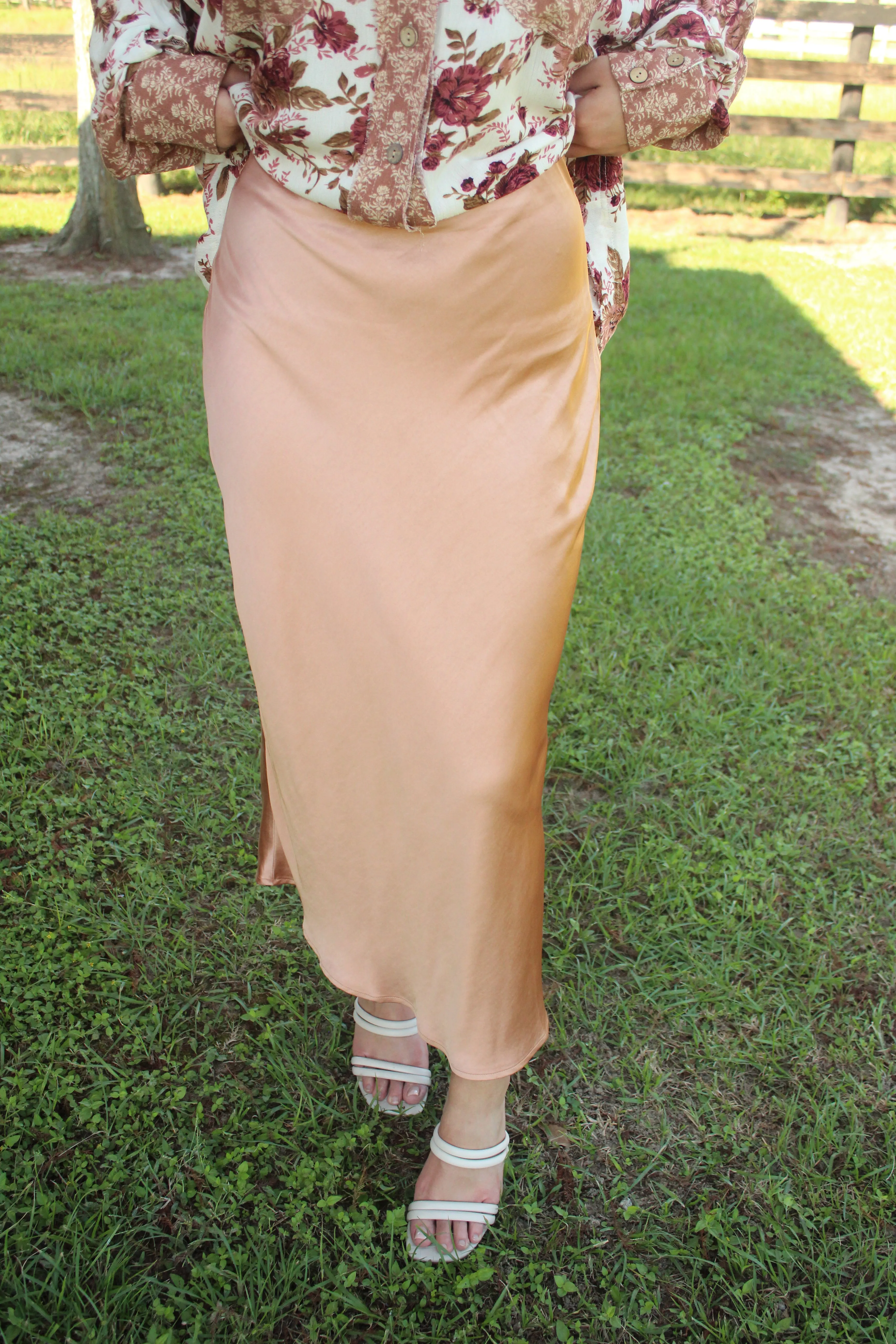 Elaine Satin Skirt