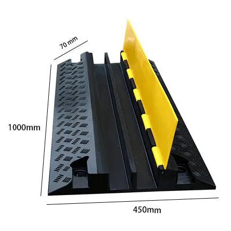 Heavy Duty 2-Channel Rubber Cable Protector Hose Ramp