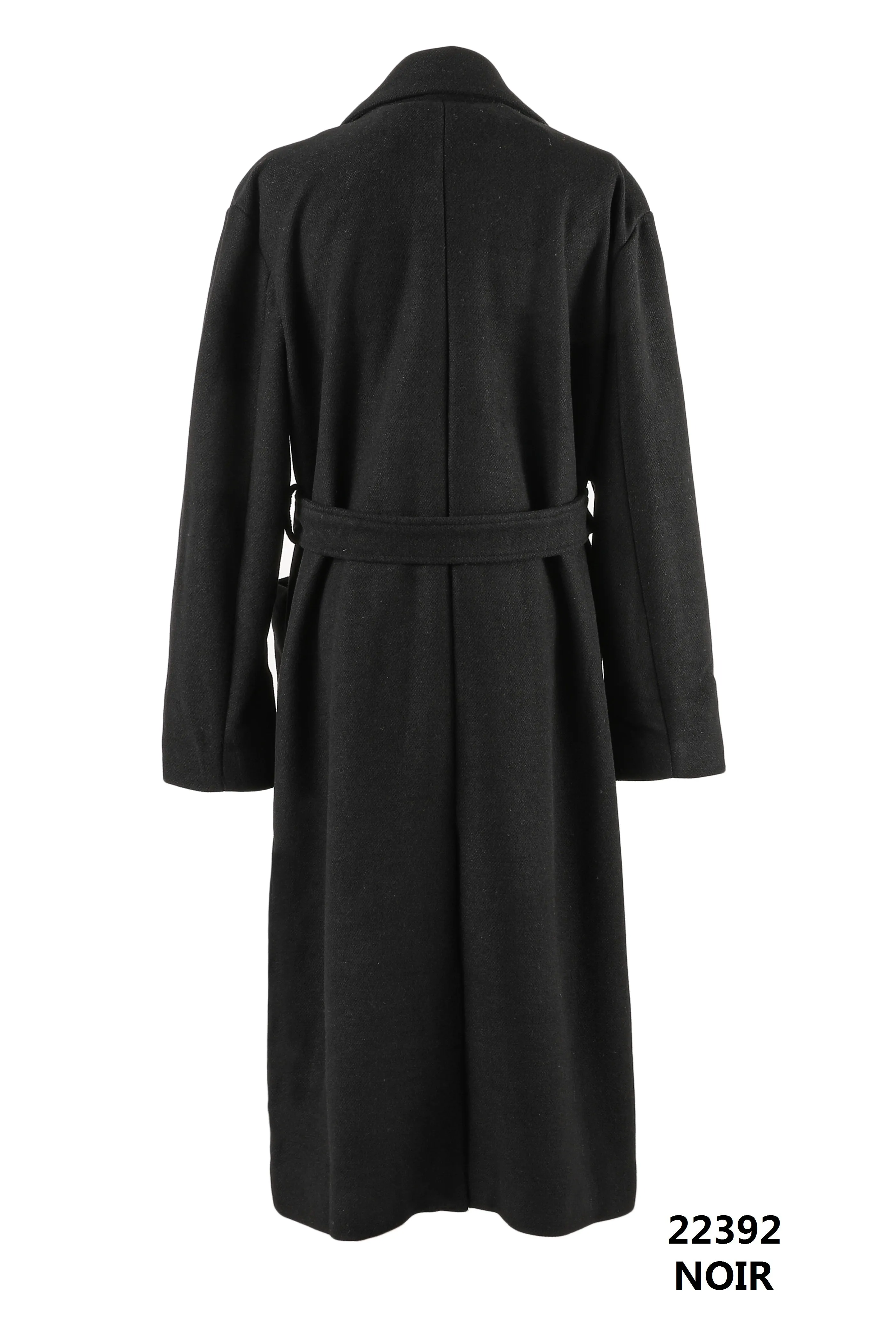 Manteau long classique à ceinture