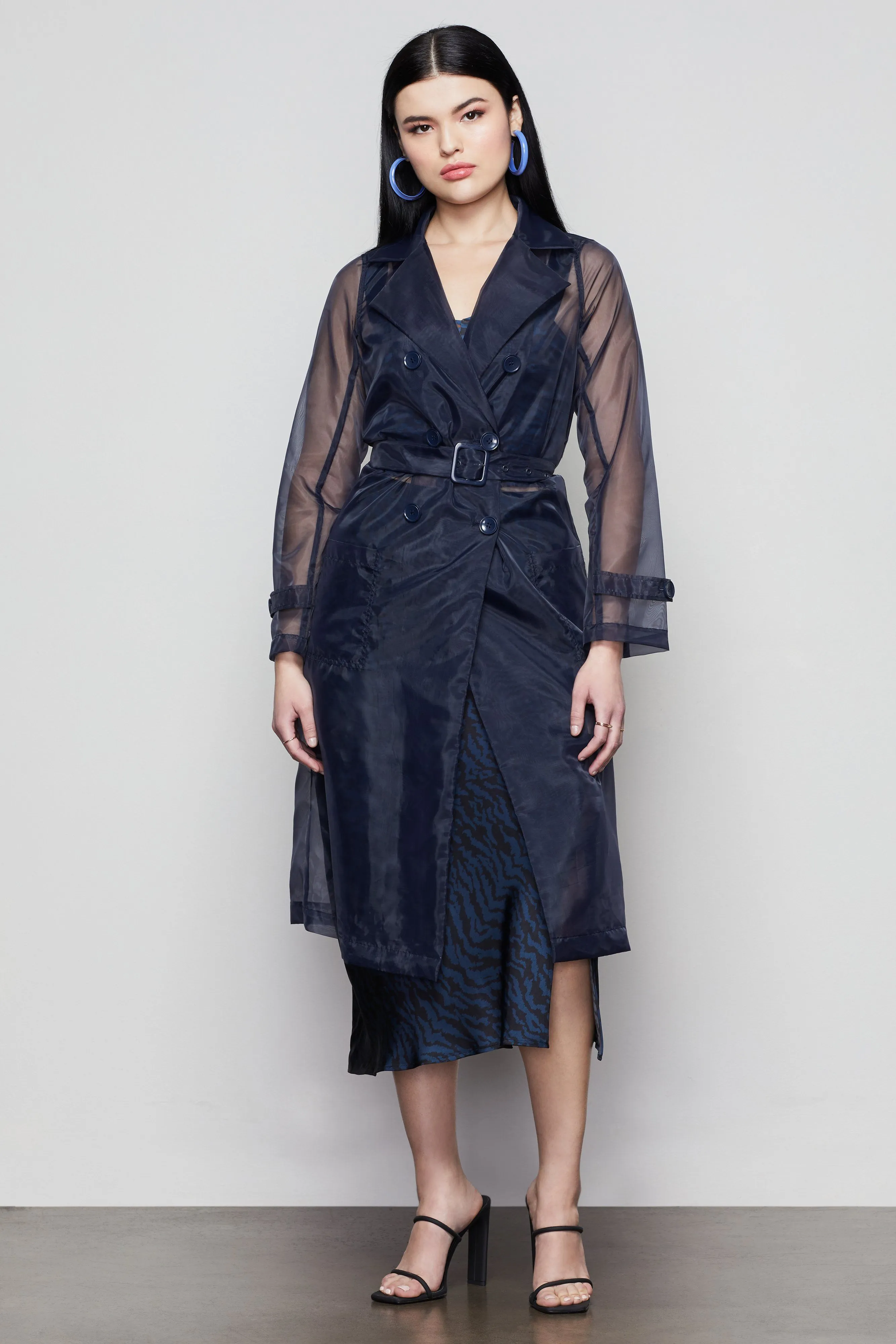 OFF DUTY ORGANZA TRENCH | NAVY001
