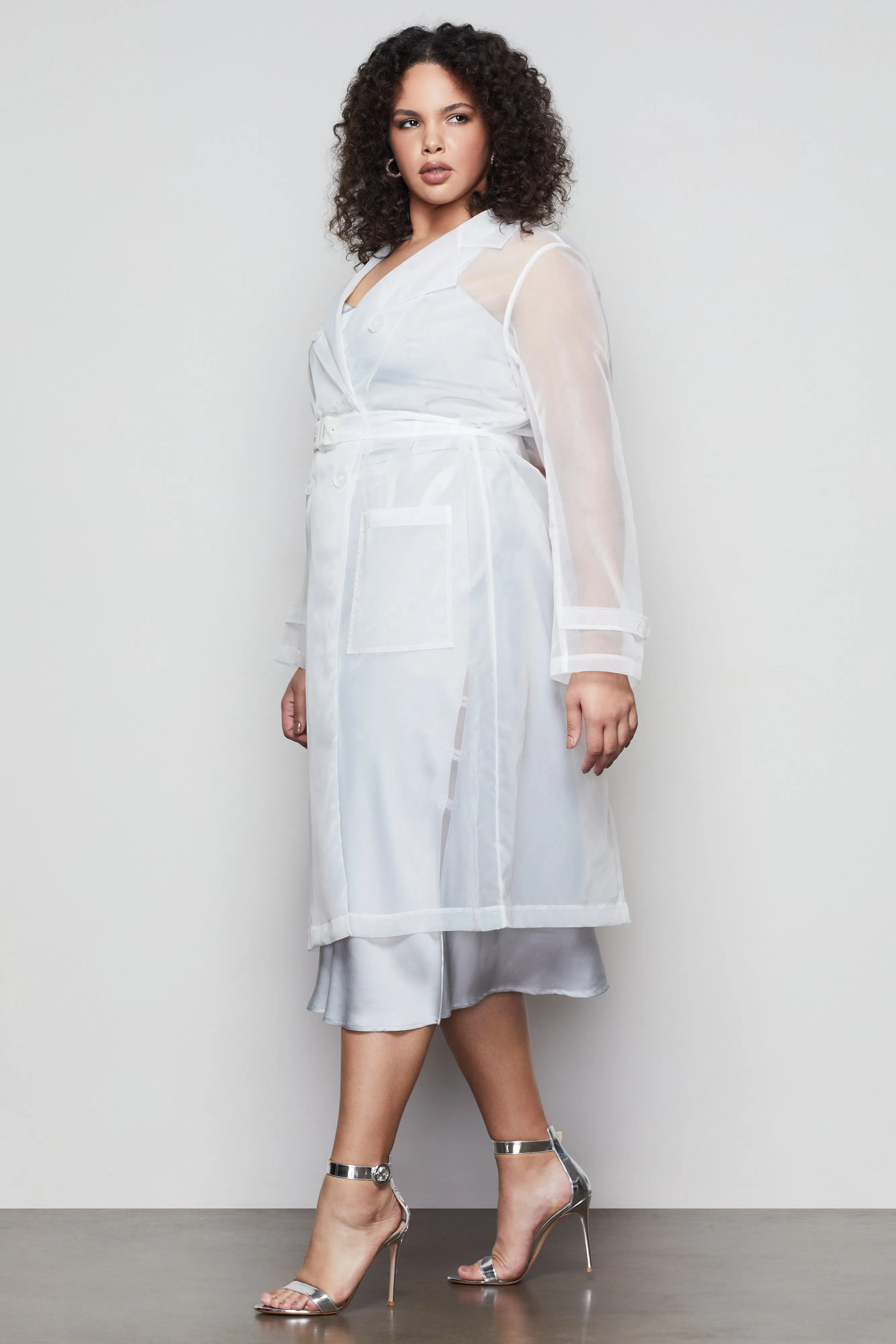 OFF DUTY ORGANZA TRENCH | WHITE001