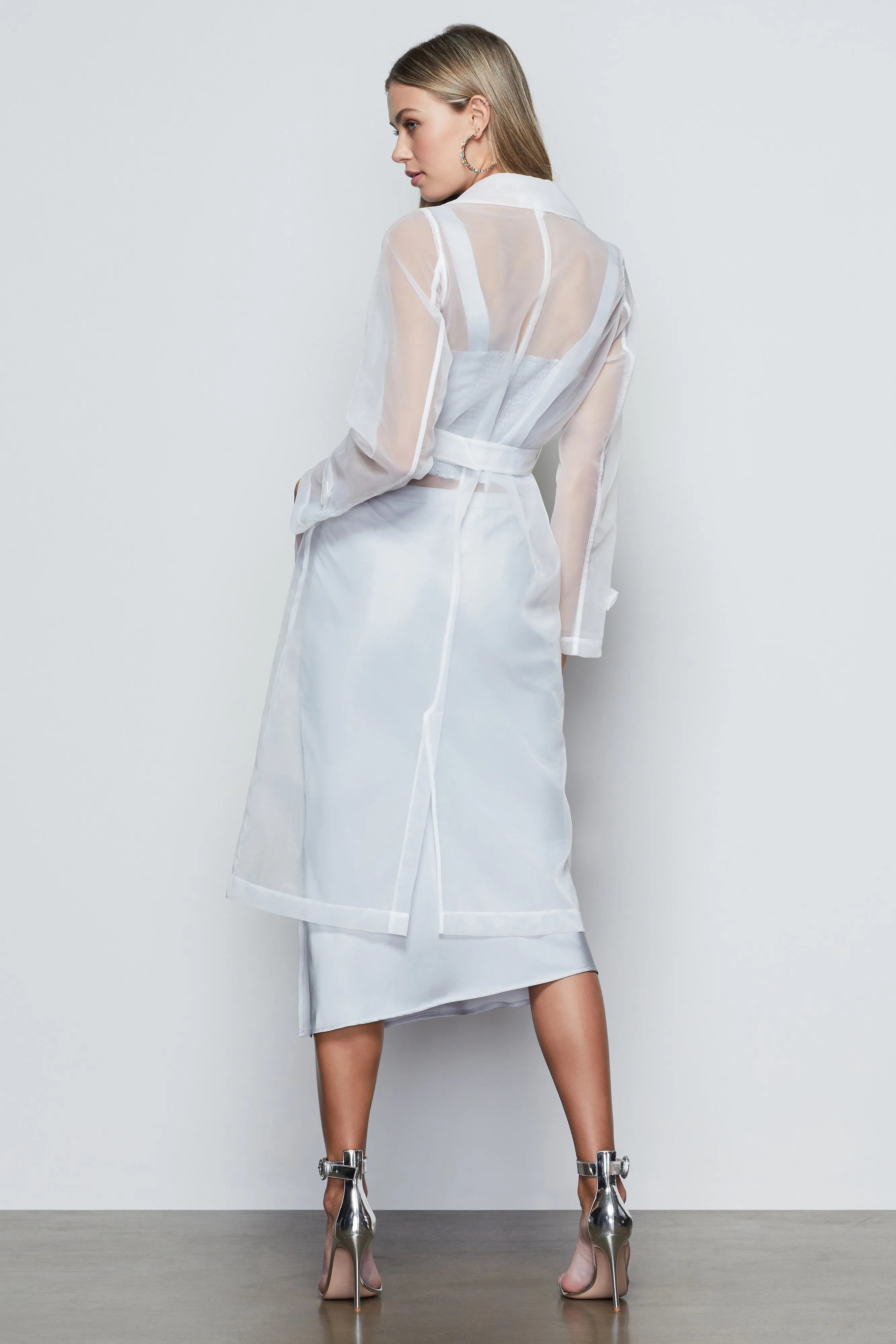 OFF DUTY ORGANZA TRENCH | WHITE001