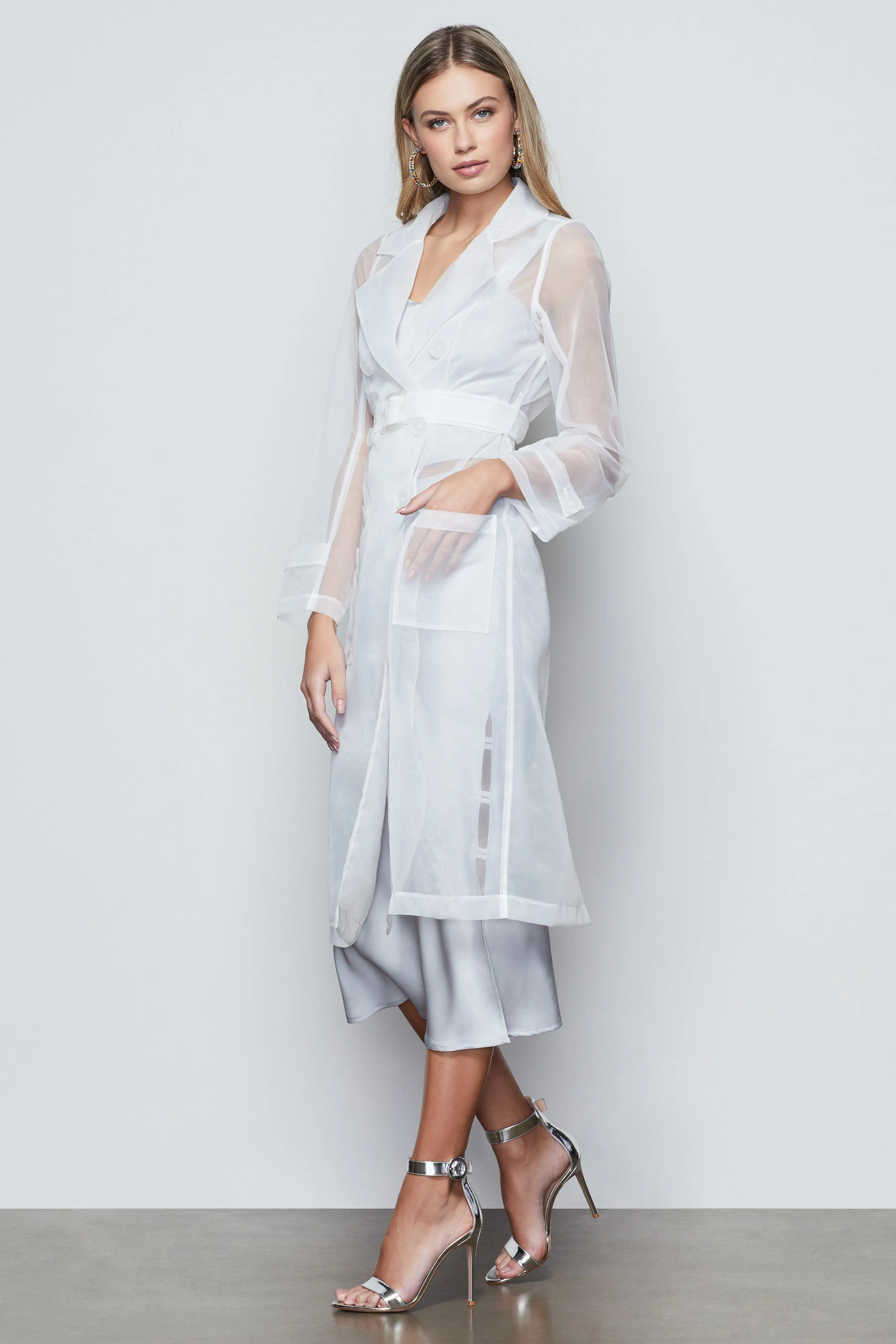 OFF DUTY ORGANZA TRENCH | WHITE001