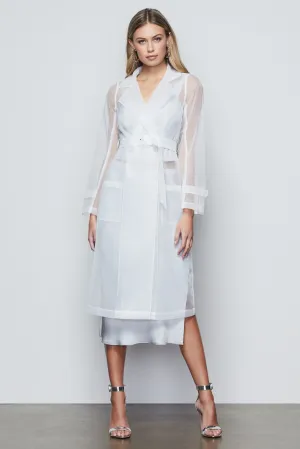 OFF DUTY ORGANZA TRENCH | WHITE001