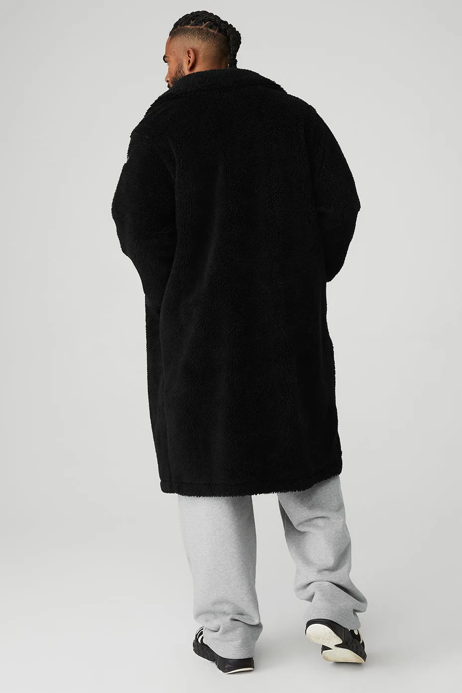 Oversized Sherpa Trench - Black