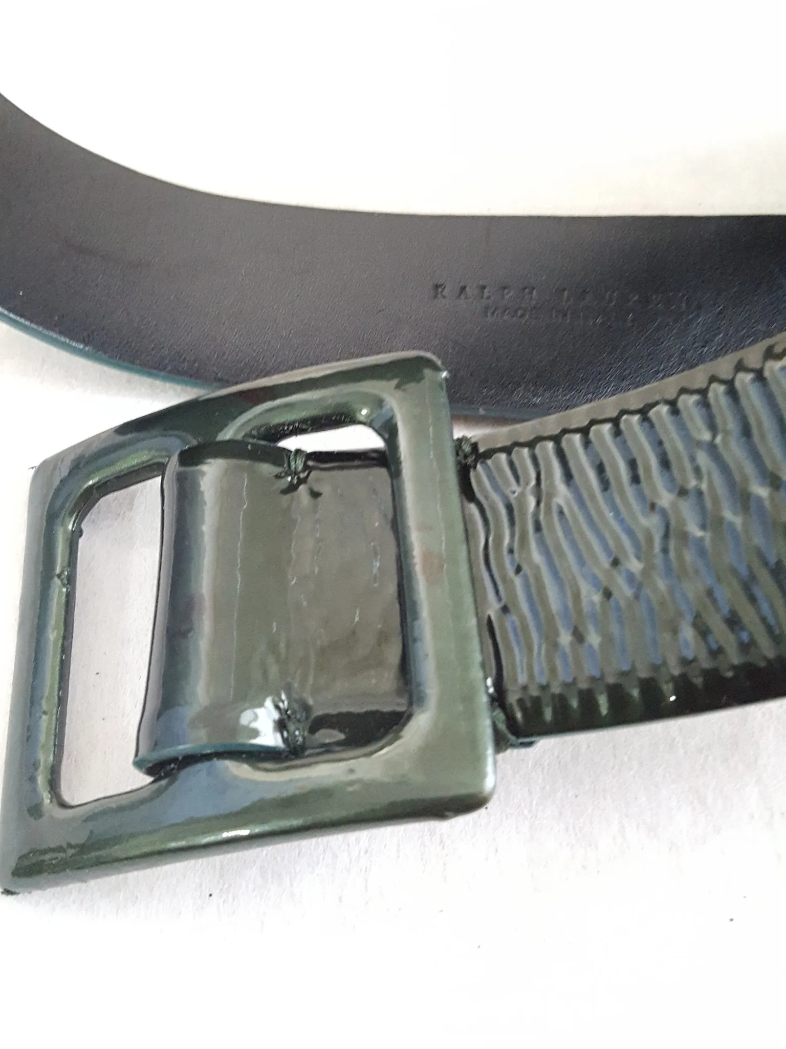 Ralph Lauren Purple Label Patent Leather Trench Belt sz. S