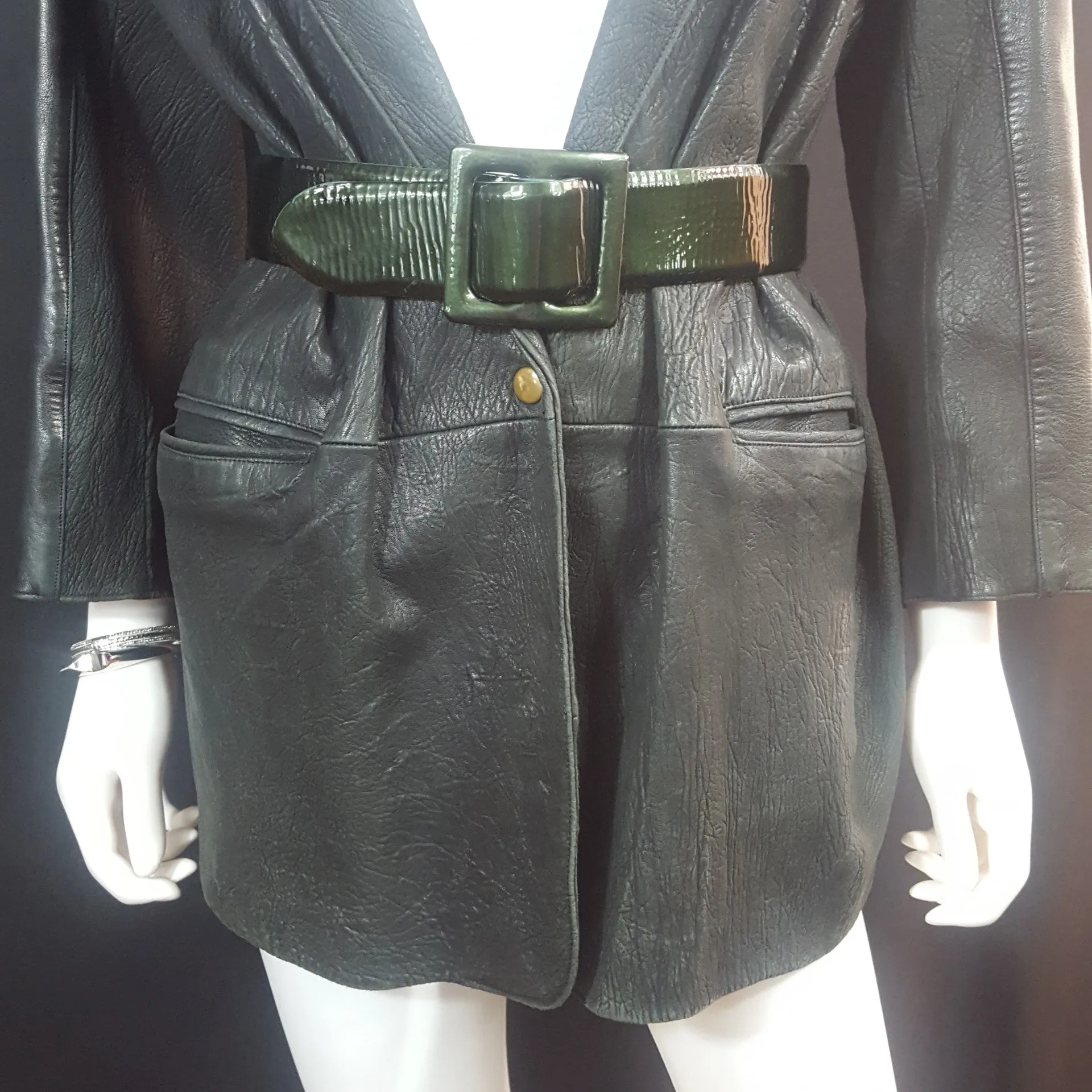 Ralph Lauren Purple Label Patent Leather Trench Belt sz. S