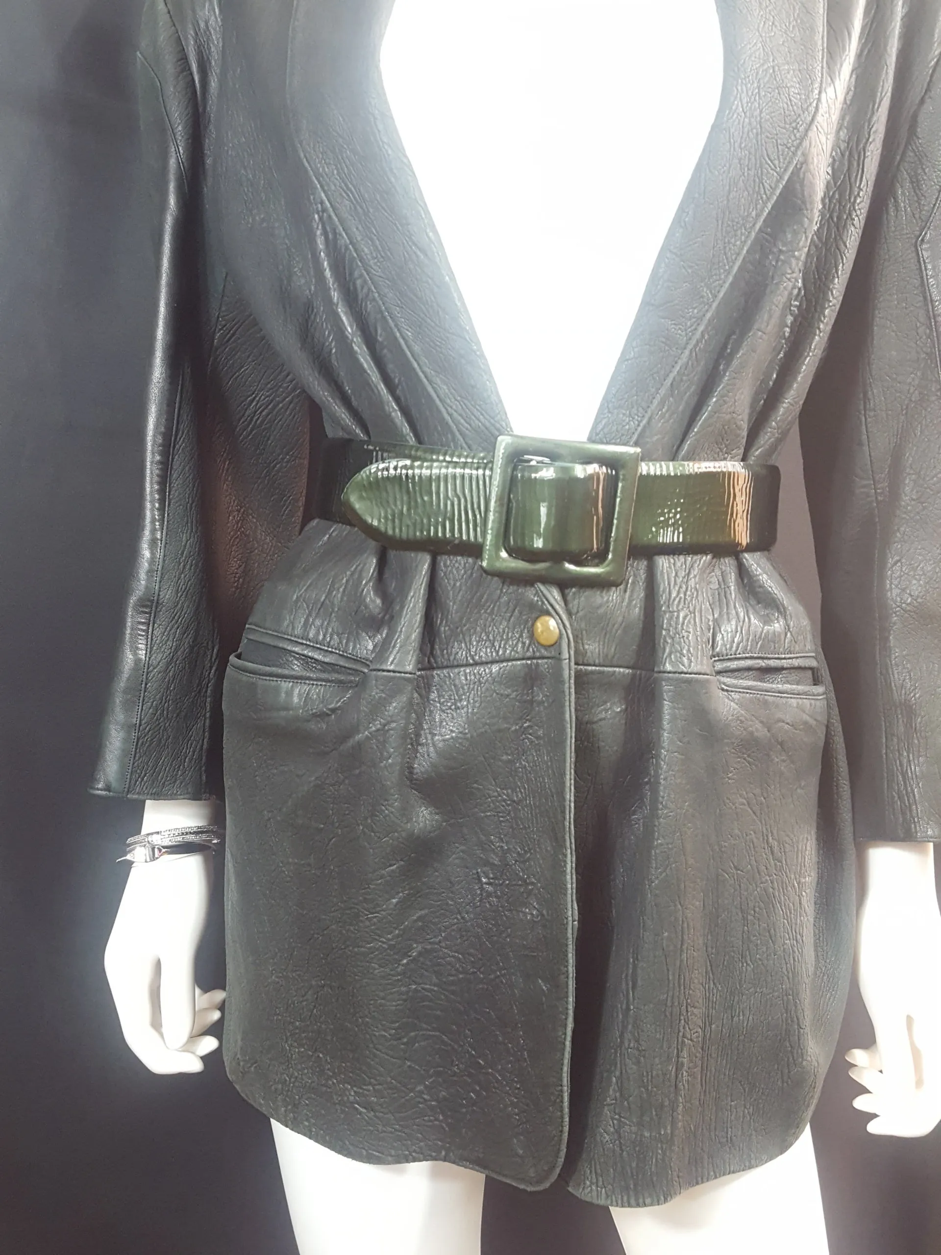 Ralph Lauren Purple Label Patent Leather Trench Belt sz. S