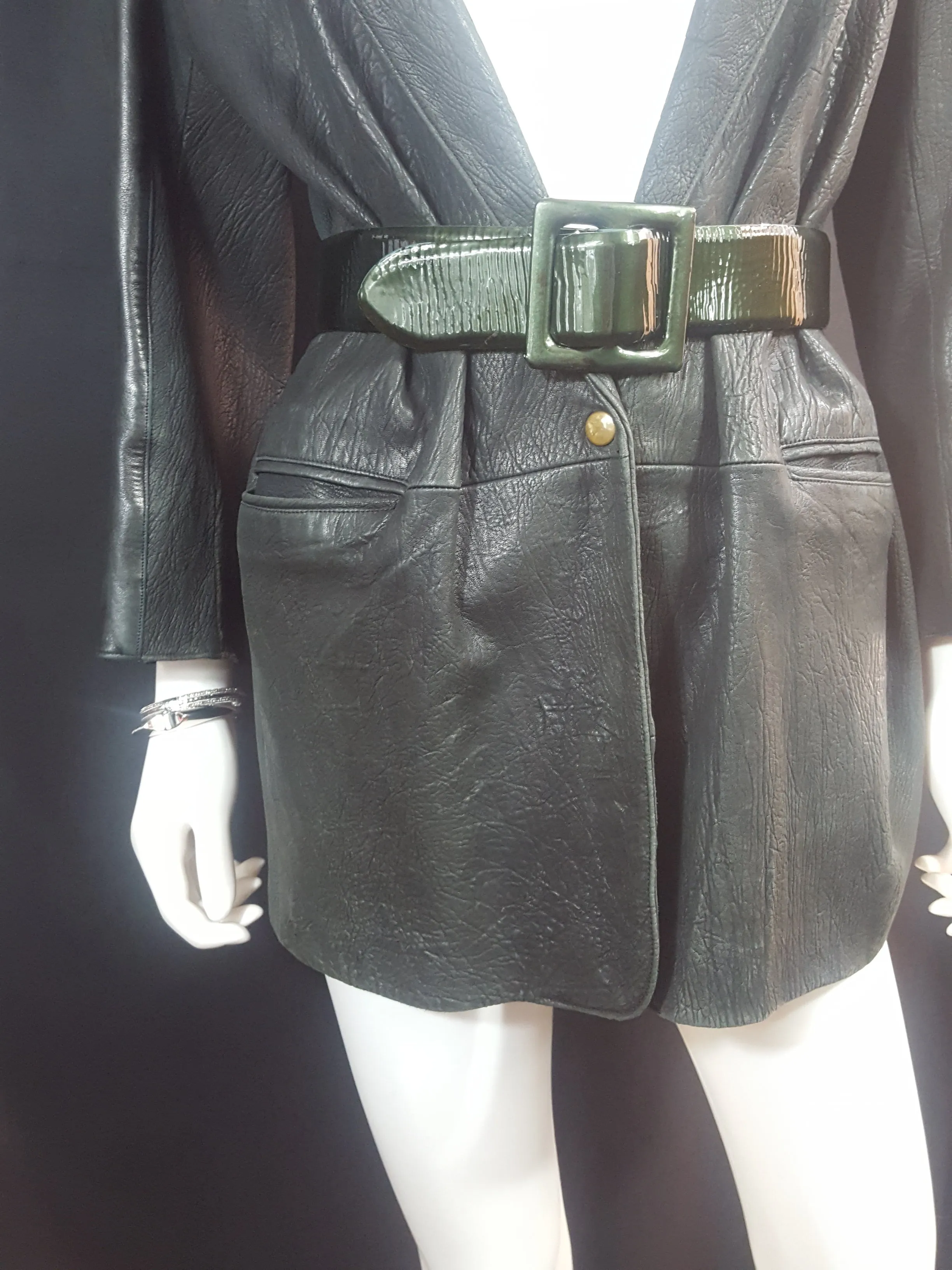 Ralph Lauren Purple Label Patent Leather Trench Belt sz. S