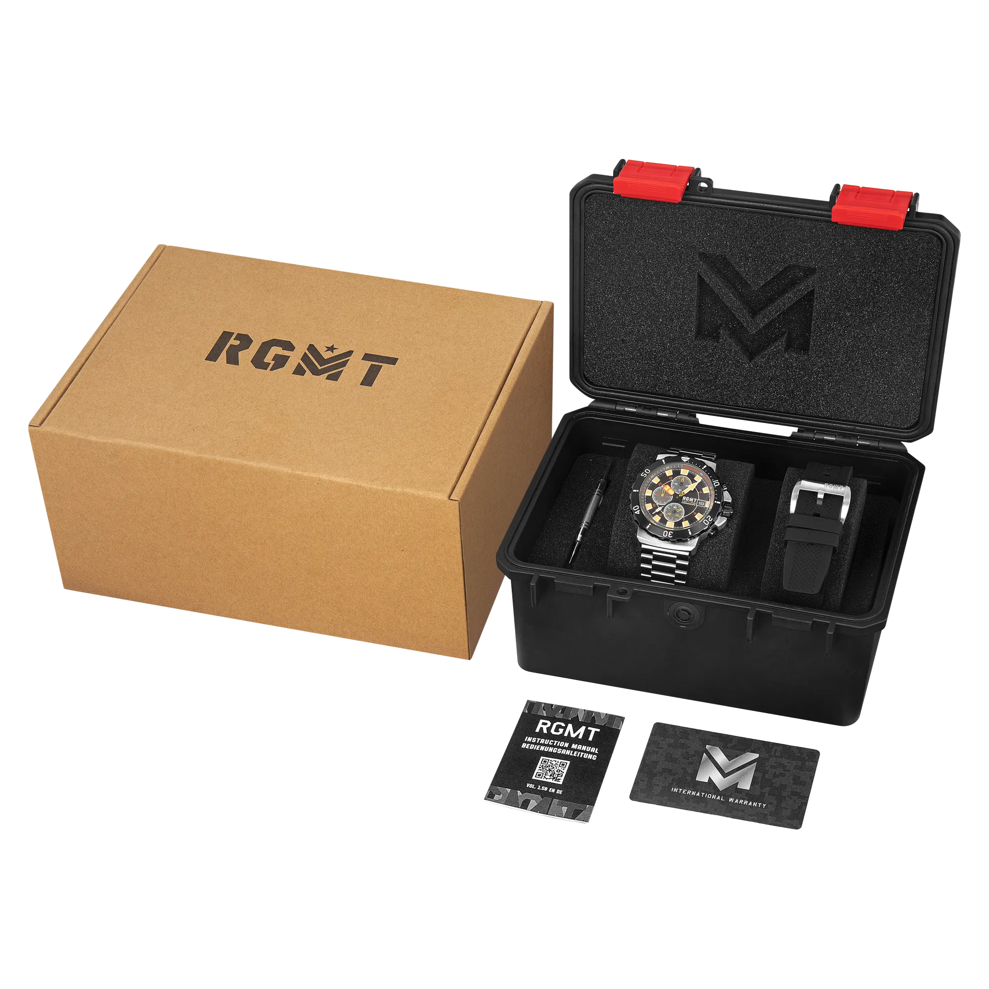 RGMT Men's Midnight Black Trench Chronograph Watch RG-8058-11