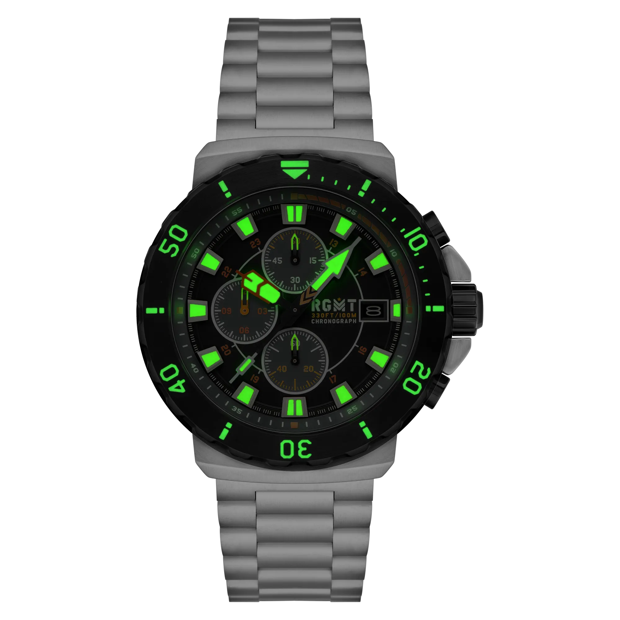 RGMT Men's Midnight Black Trench Chronograph Watch RG-8058-11