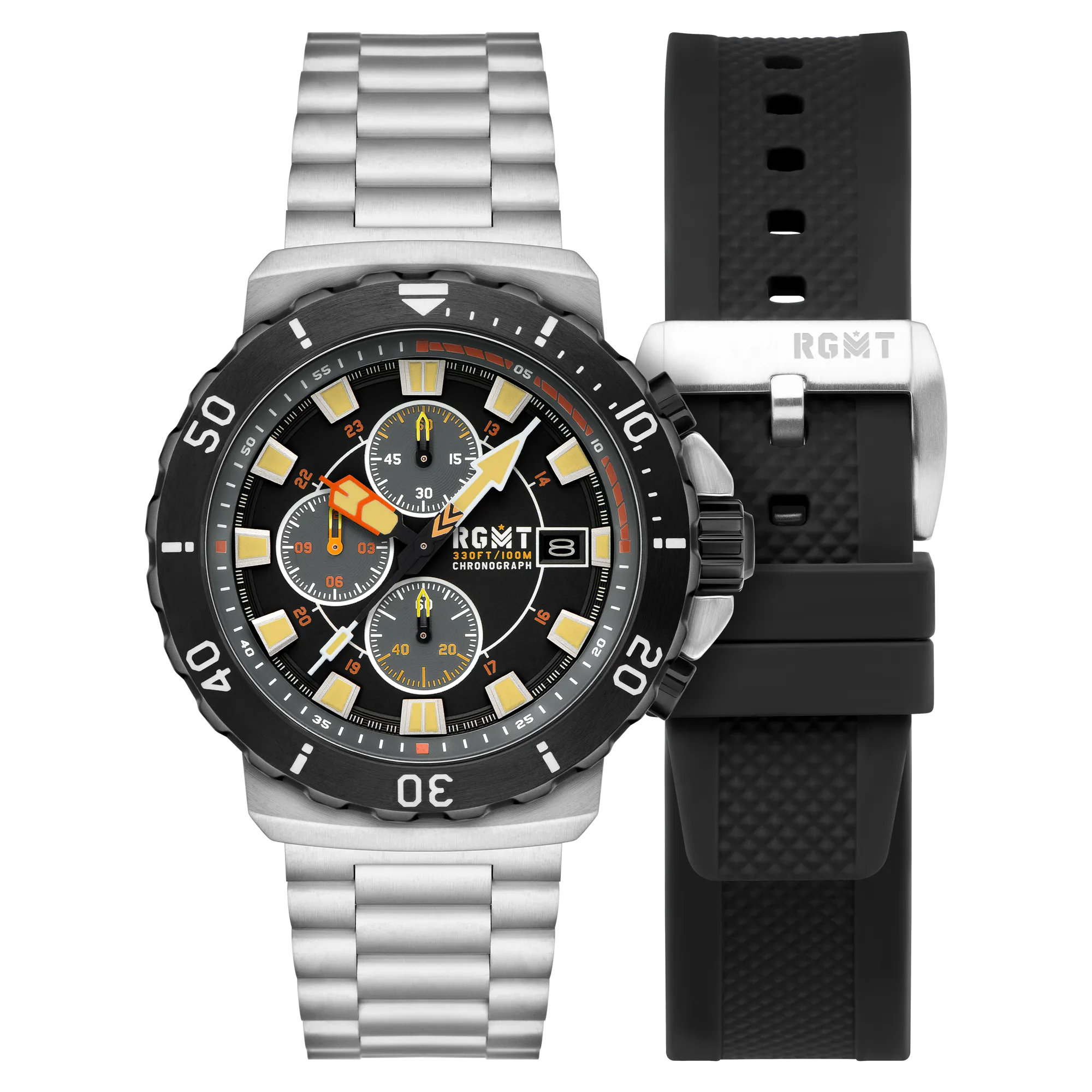 RGMT Men's Midnight Black Trench Chronograph Watch RG-8058-11