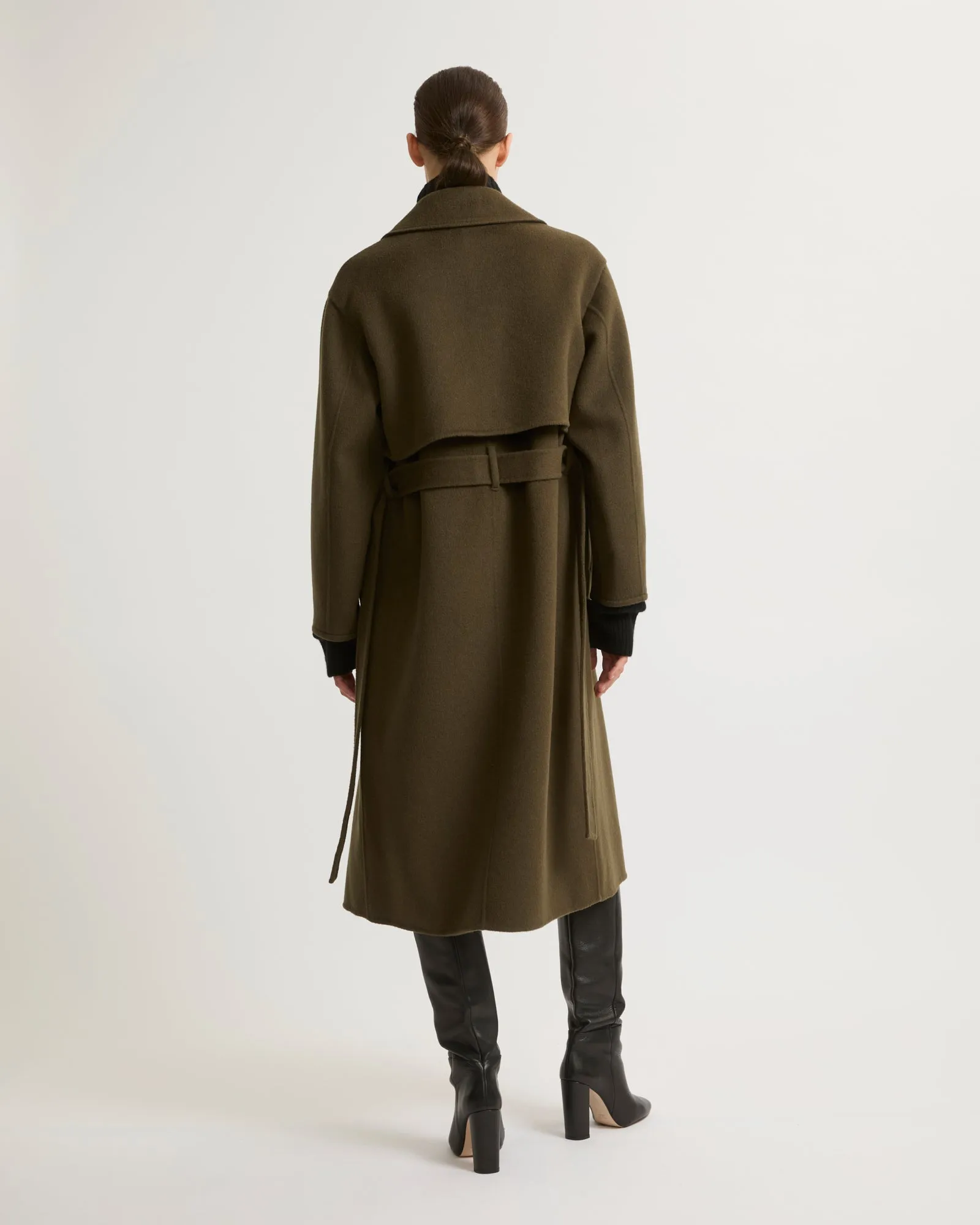 Trench long en lainage cachemire