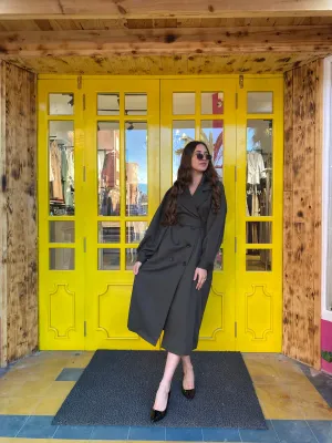Trench long en vert empire