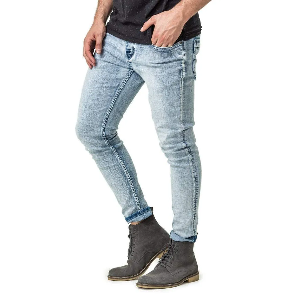 Trench Skinny Denim Jeans - Bleach