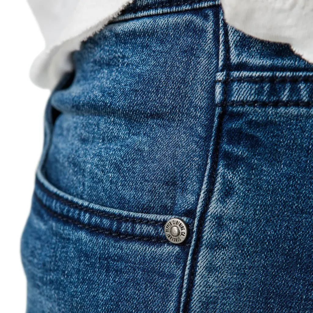 Trench Skinny Denim Jeans - Mid Indigo