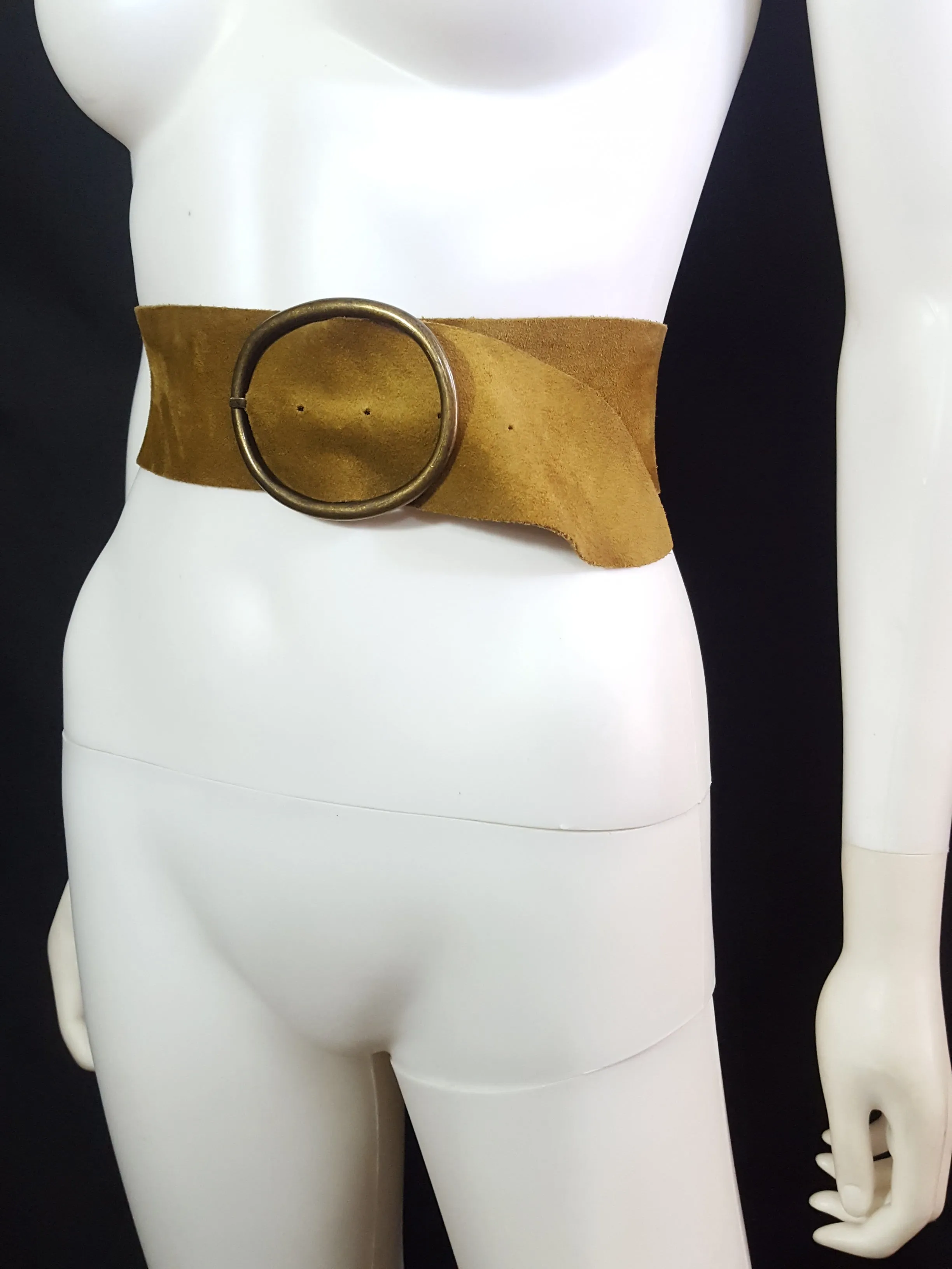 Vintage Suede Trench Belt Size L