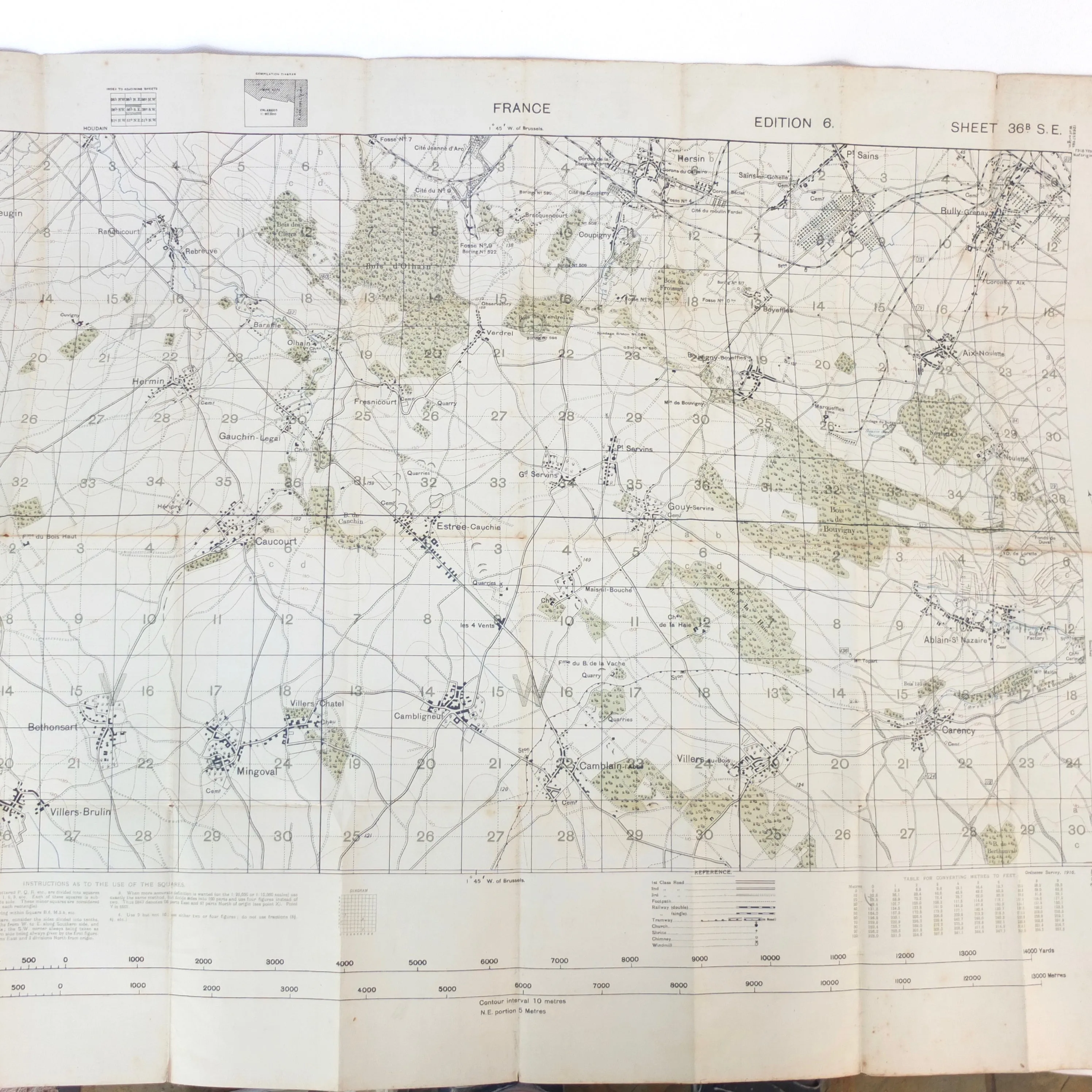 WW1 1916 Trench Map | 36B S.E.