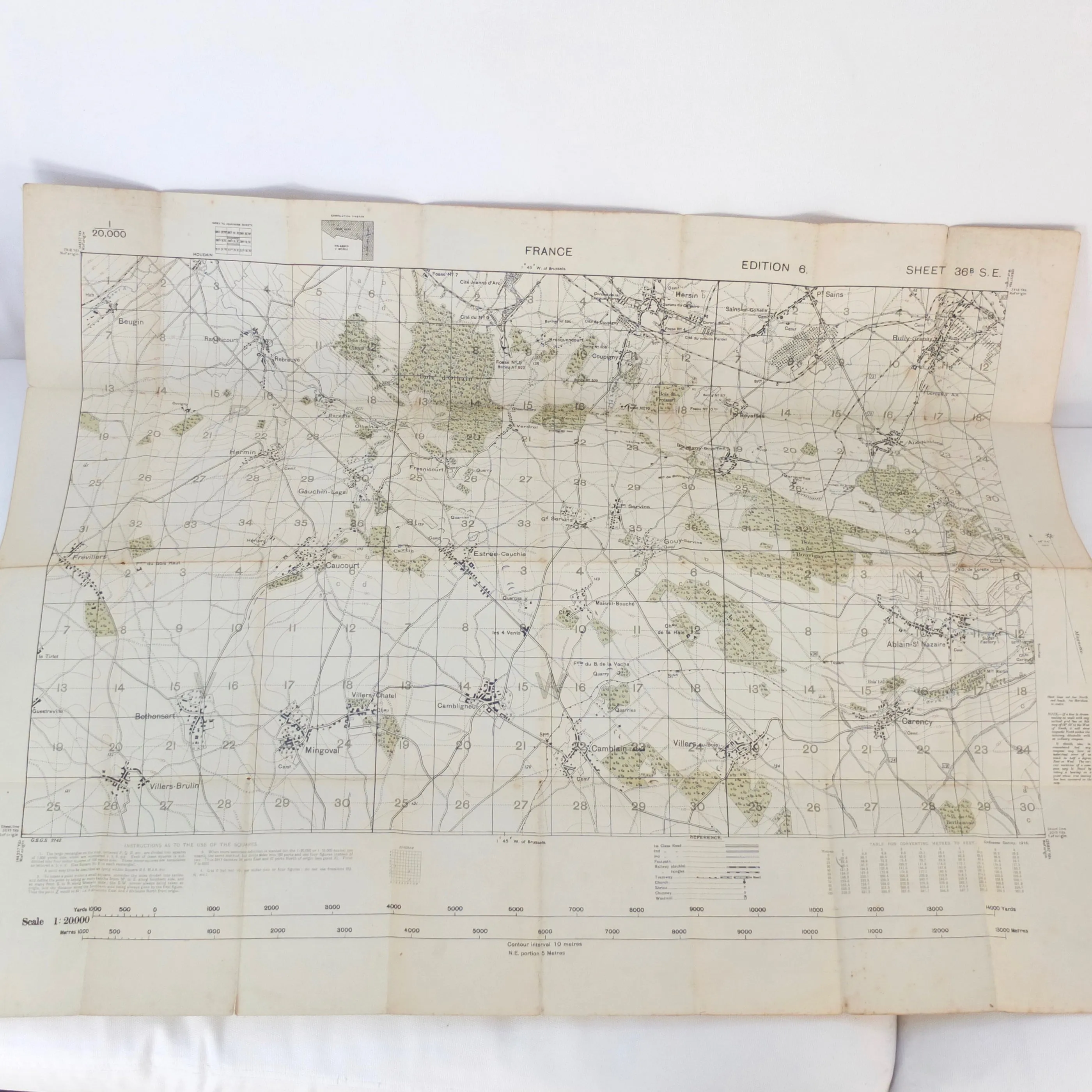 WW1 1916 Trench Map | 36B S.E.