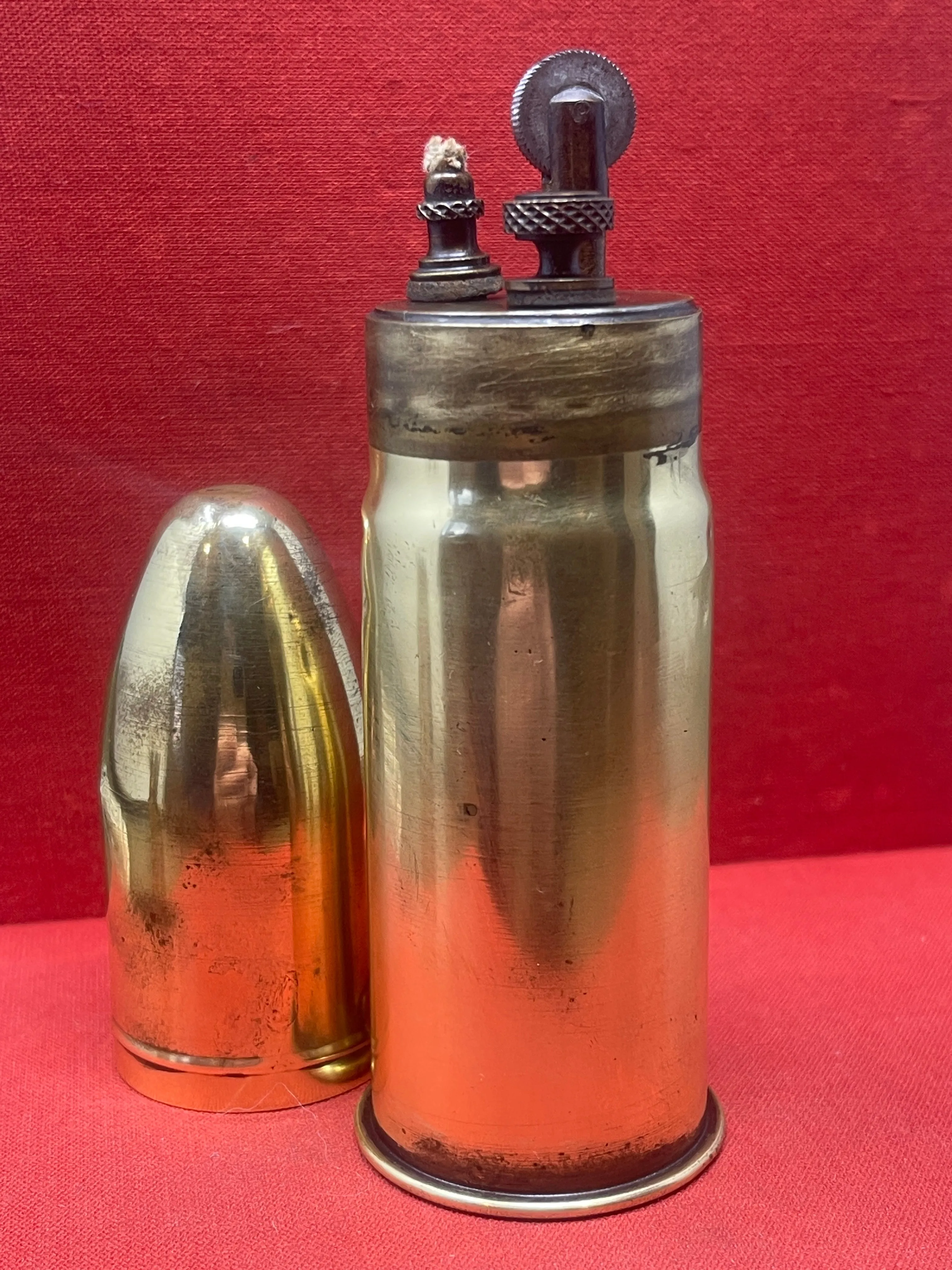 WW1 British 37mm Brass  Cartridge Case Trench Lighter
